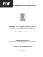 Elementos para A Gestão Do Ciclo de Vida de Transformadores Eléctricos de Potência