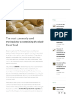 Methods To Determining The Shelf Life of Food - BTSA