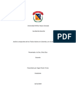 Análisis Comparativo de Los Títulos Valores en Colombia y en El Derecho Extranjero