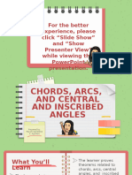 Chords Arcs and Central and Inscribed Angles Students