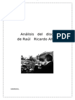 Análisis Del Discurso de Raúl Alfonsín