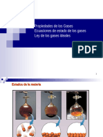 Propiedades de Los Gases Ecuaciones de Estado de Los Gases Ley de Los Gases Ideales