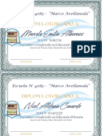 Diploma Otorgado A:: Marcela Emilia Albornoz