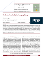 The Role of Leadership in Managing Change