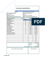 Presupuesto (MONDONGO) : Proyecto de Emprendimiento Liceo Altos Del Libano Nit: NIF Teléfono Mail Mail