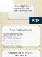 Lectura, Escritura y Comparación de Números Fraccionarios