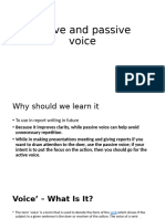 Active and Passive Voice