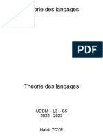 Théorie Des Langages - Séance 10