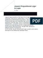 Difference Between Propositional Logic and Predicate Logic