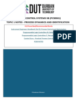 Topic 1 Notes - Process Dynamics and Identification