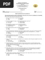 PT - Science-6 - Q1 With Tos Most and Least An