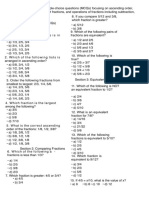 F1 Higher Order - 30MCQ Fractions Definitions Simplest Form, Equivalent Fraction Comparison..with Solutions