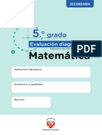 Evaluación Diagnostica Quinto