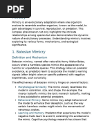 Mimicry Assessment