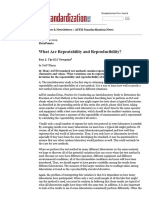 What Are Repeatability and Reproducibility, Part 2 The E11 Viewpoint, ASTM Data Points, May-June 2009