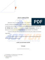 Declaração: Rua de Benguela 407, Bairro São Paulo, Luanda-Angola (+244) 924 285 756 - (+244) 924 749 722 5417420328