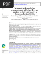 Integrating Knowledge Management With Intellectual Capital To Drive Strategy: A Focus On Italian Smes