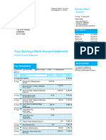 August Barclays Bank Statement BankStatements Net