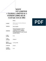 GITWANY INVESTMENT LIMITED V TAJMAL LIMITED