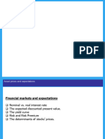 TOPIC 9 Asset Prices and Expectations