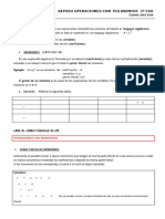 Operaciones Polinomios 3º ESO