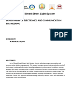 Iot-Based Smart Street Light System: Department of Electronics and Communication Engineering