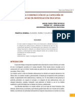 N Torno A La Construcción de La Categoría de Adolescencias en Investigación Educativa