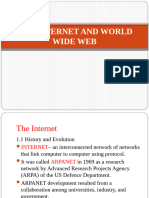 The Internet and World Wide Web