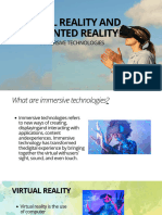 Virtual Reality and Augmented Reality: Immersive Technologies