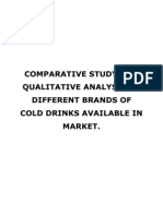 Comparative Study and Qualitative Analysis of Different Brands of Cold Drinks Available in Market