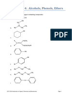 SCC1226 Worksheet 4 Alcohols Phenols Ethers 2023