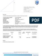 Payment Advice Outward Telegraphic Transfer