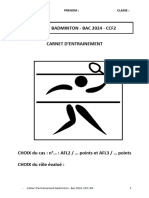 2'-Carnet D'entrainement Terminale Badminton Eì Leì Ve N Et B