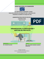 Adm - Organizacion, Planificacion de Proyecto