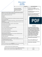 5e Année Liste Effets Scolaires 2024-2025 - 2024