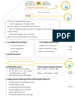 فرض اللغة الفرنسية المرحلة الأولى المستوى الرابع - نموذج 1 PDF