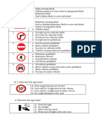 Traffic Signs For Test 1819g9 412201812