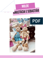 Molde Anastácia e Sebastião - Semana Presente de Páscoa