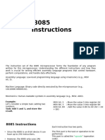 8085 Instructions