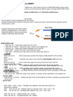 Memory Organization in ARM7: Von Neumann Architecture Harvard Architecture