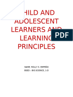 Child and Adolescent Learners and Learning Principles