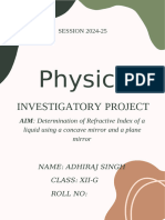 Adhiraj Physics Investigatory Project