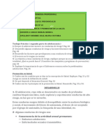 Trabajo Práctico (Segunda Parte de Adolescencia) 1 2 3 4: Desarrollo 1