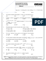 Trigonometry Ratios, Identities and Equations - Mains