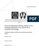 How The Hypostatic Identity Relates To The Analogical Interval I