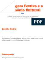 A Paisagem Festiva e o Patrimônio Cultural