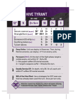 Tyranid Datasheet Cards 10th Ed