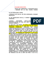 Autodefensa Declaracion de Elmer Arocutipa