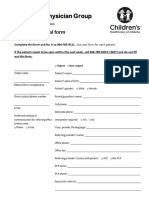 CHOA Physician's Group Referral Form