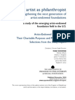 The Artist at Philanthropist: Strengthening The Next Generation of Artist-Endowed Foundations